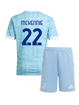 Billige Juventus Weston McKennie #22 Bortedraktsett Barn 2025-26 Kortermet (+ Korte bukser)